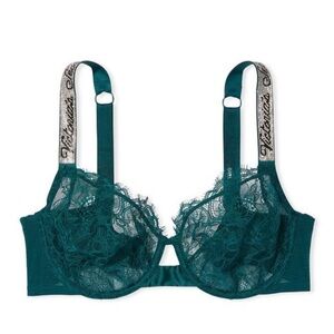 Very Sexy Black Ivy Green The Fabulous Full Cup Bra Sz 40DDD